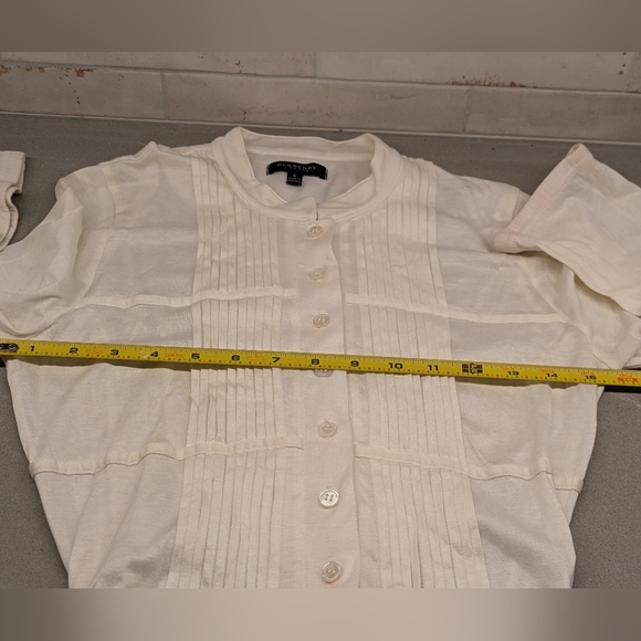 Burberry Mock Neck Jersey Mini Dress in White - Picture 7 of 10